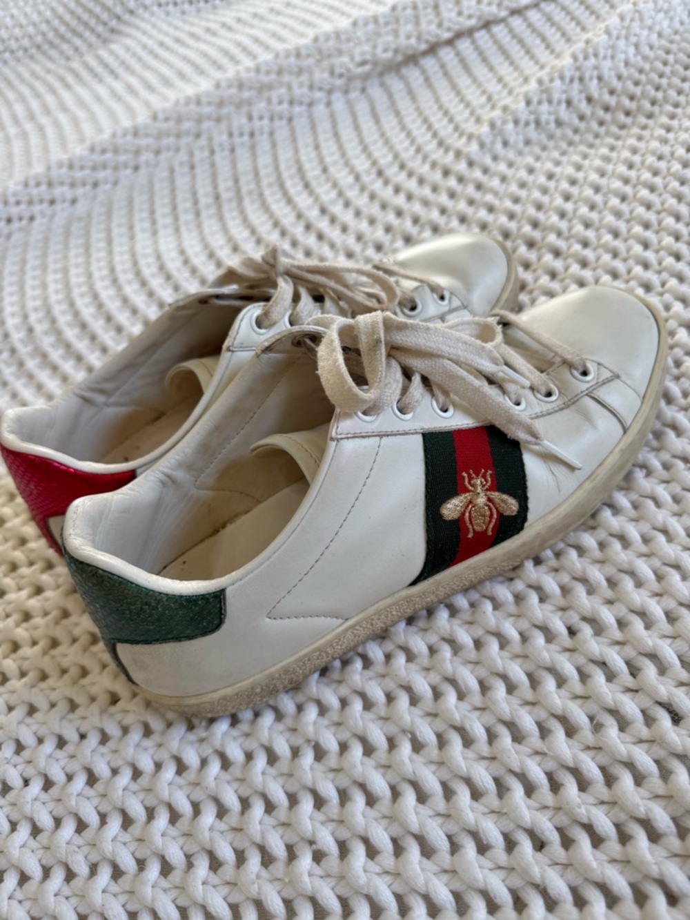 Gucci White Leather Sneakers